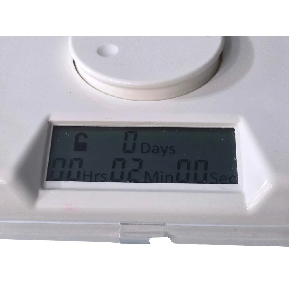 Kitchen Safe Time Locking Container Clear White Square Digital Timer Canister
